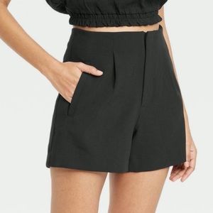 High-Rise Tailored Shorts - A New Day™